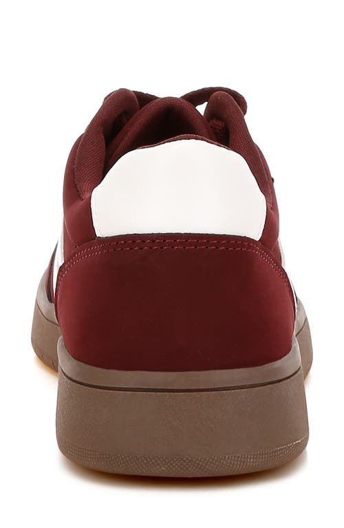 London Rag Zoomer Colorblock Sneaker In Burgundy