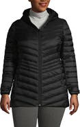 Lands' End Plus Size Wanderweight Packable Down Long Jacket