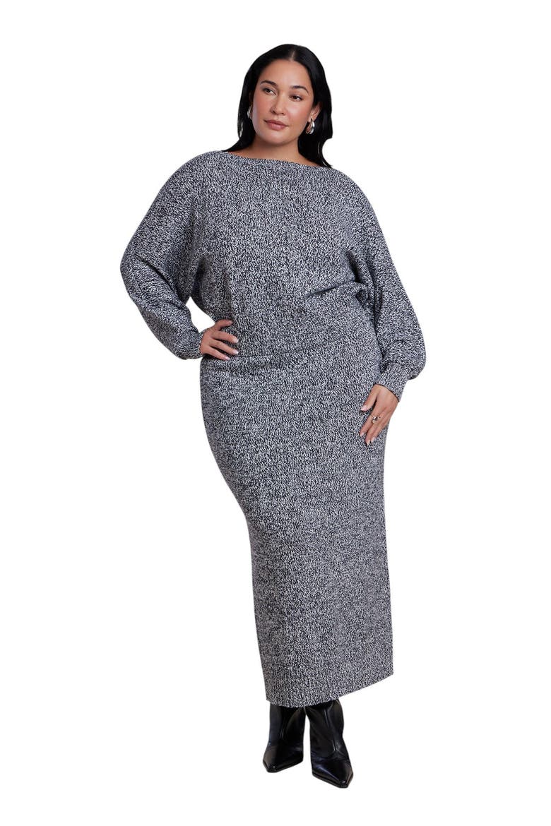 Marled Cinched Waist Sweater (plus), Alternate, color, MARLED GREY