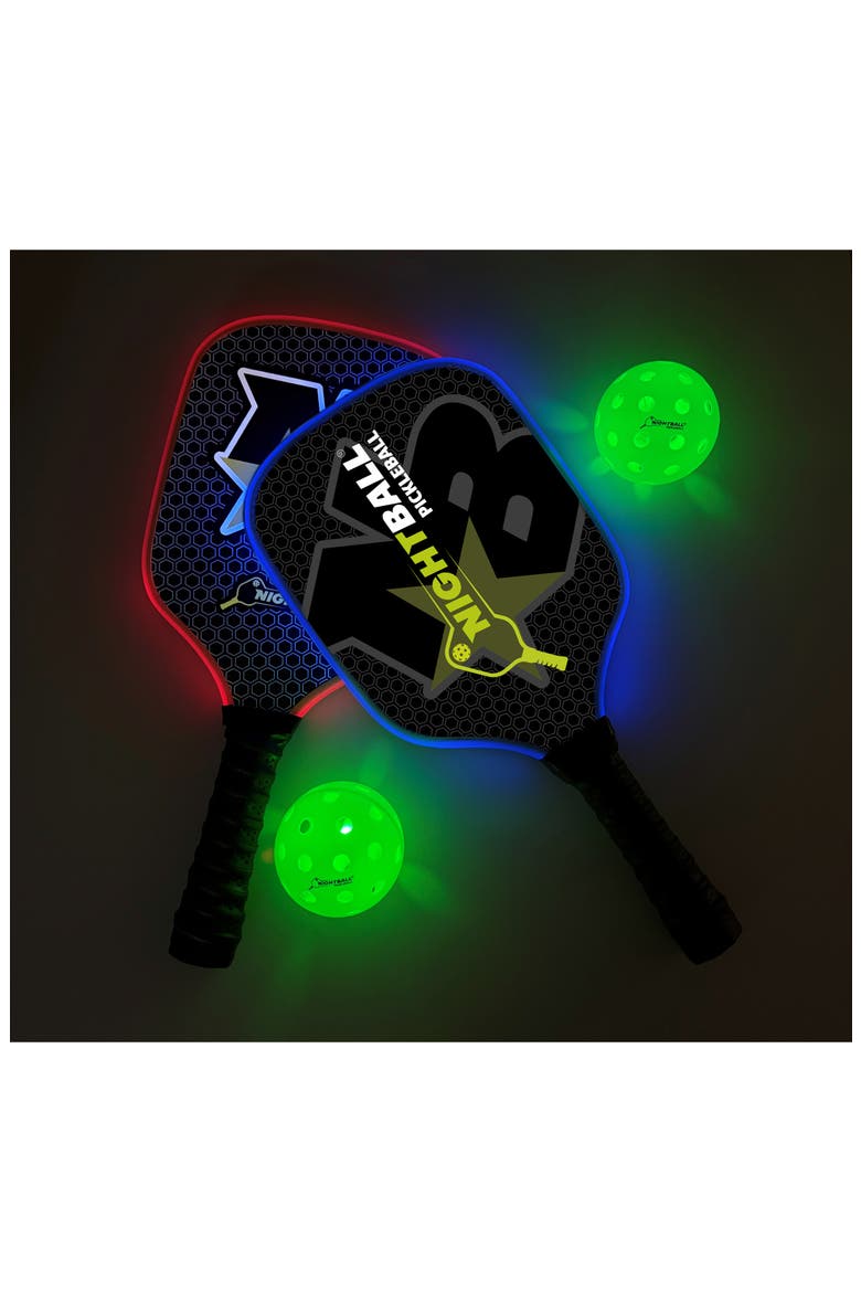 NightBall® Light-Up Pickleball Set, Alternate, color, MULTI