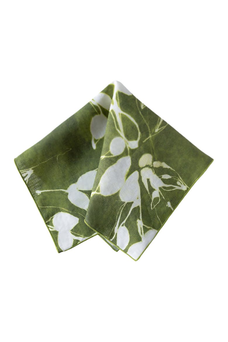 Porto Print in Olive Napkin Set of 4, Alternate, color, Olive