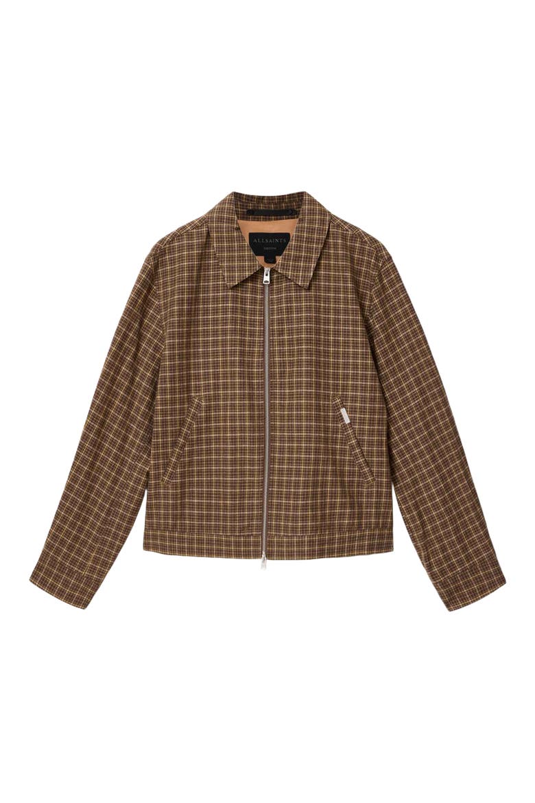 Lakeshaw Plaid Jacket, Alternate, color, MORASS BROWN
