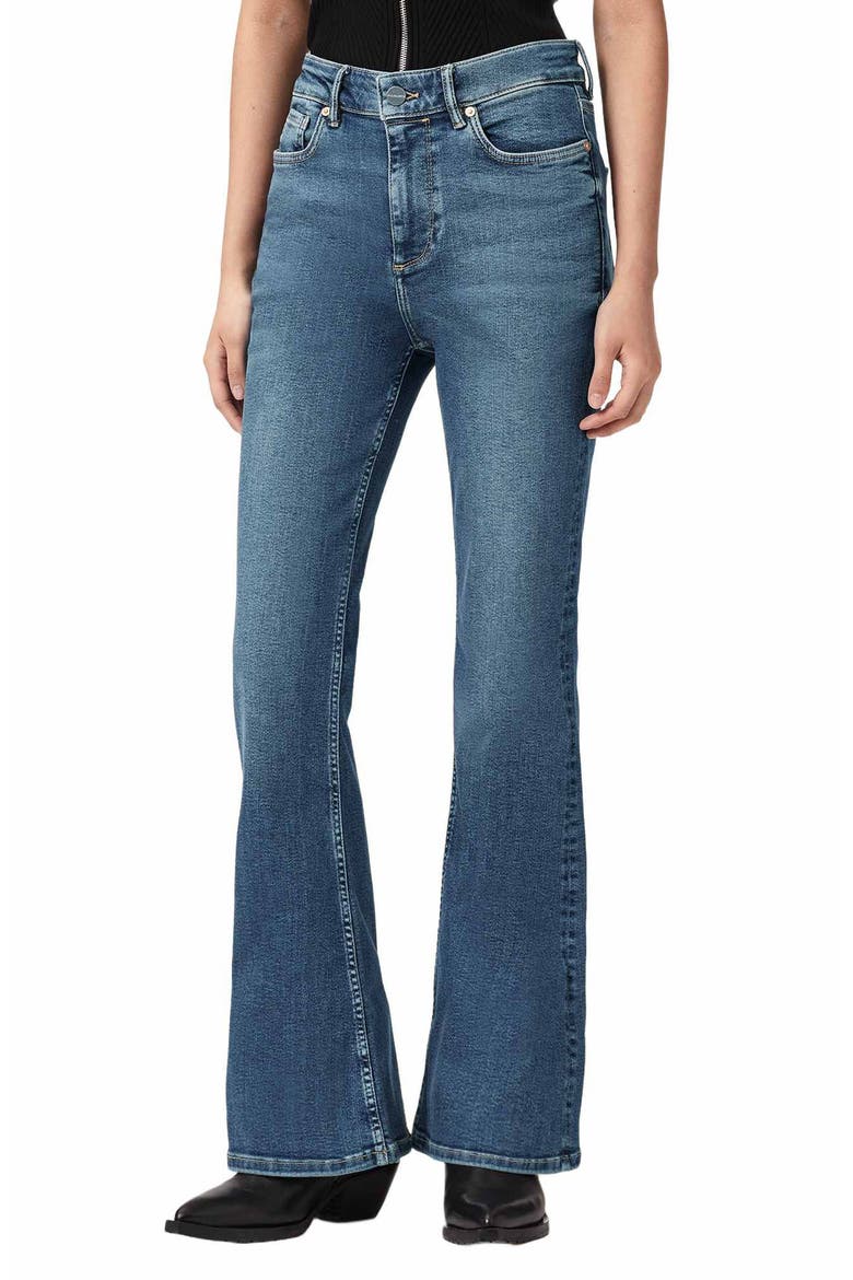 Maisie Flare Jeans, Main, color, MID INDIGO