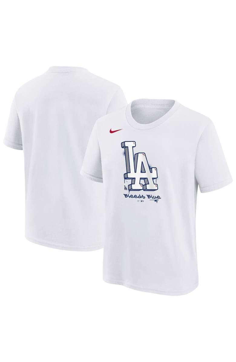 Nike Youth Nike White Los Angeles Dodgers Local T-Shirt, Main, color,