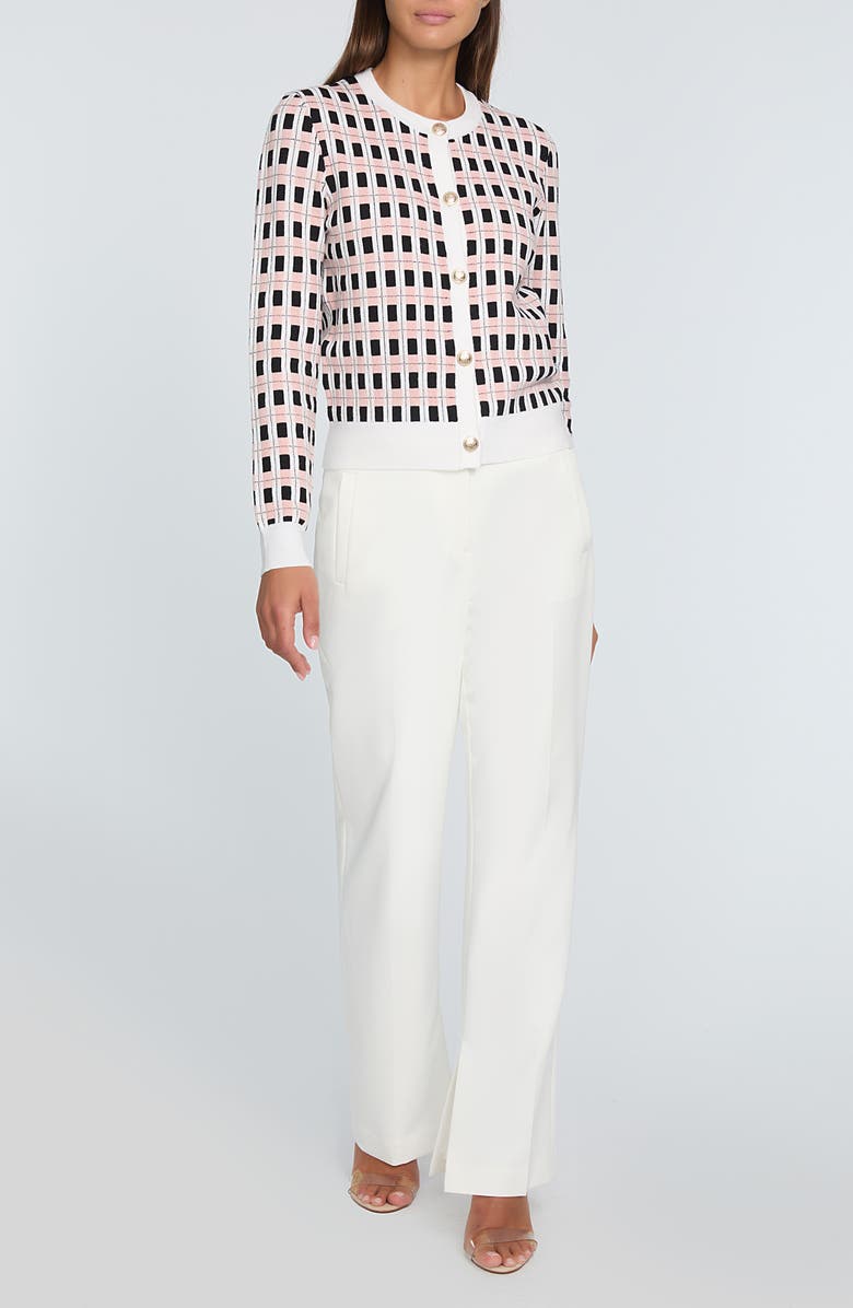 Elie Tahari The Loxley Cardigan, Alternate, color, Blush Rose Combo