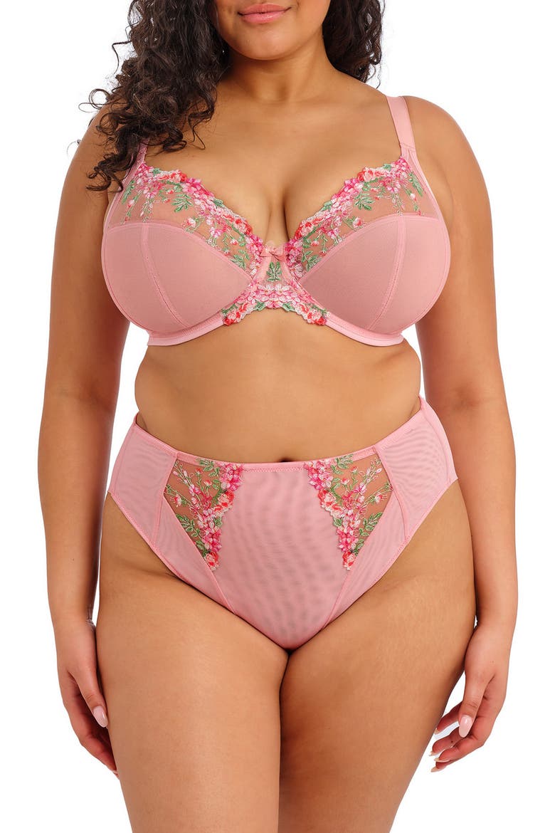 Aerith Full Figure Underwire Plunge Bra, Alternate, color, ROSE