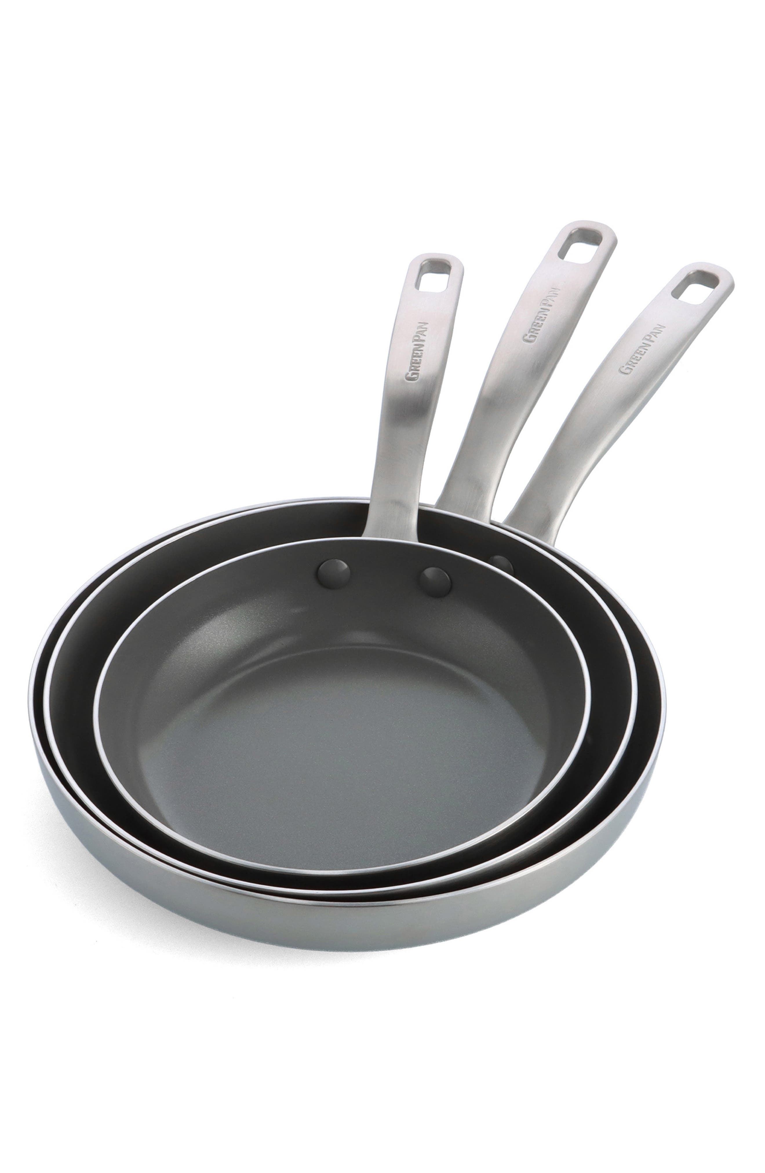 GreenPan Chatham Hard Anodized Ceramic Nonstick Frying Pan Set