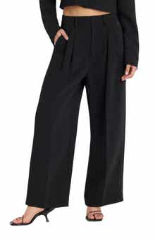 Luxe High Waist Ankle Wide Leg Trousers