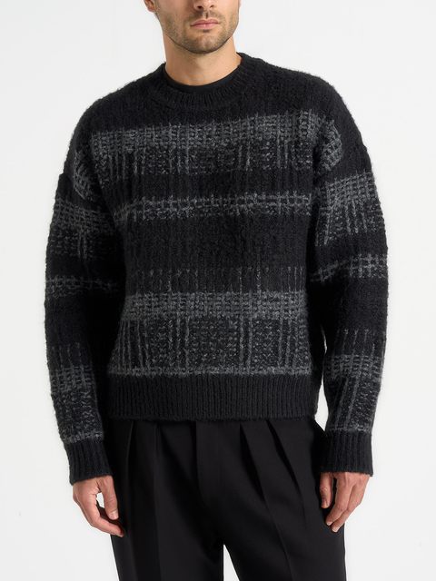 Ayden Check Wool Knit Jumper