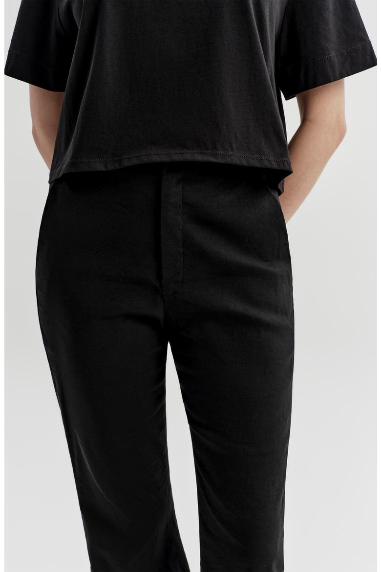 Sophie Cropped Flare Pants, Alternate, color, BLACK