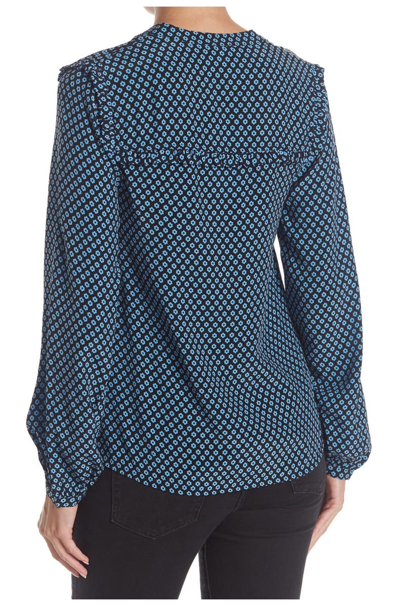 Whistles Daisy Print Frill Blouse, Alternate, color,