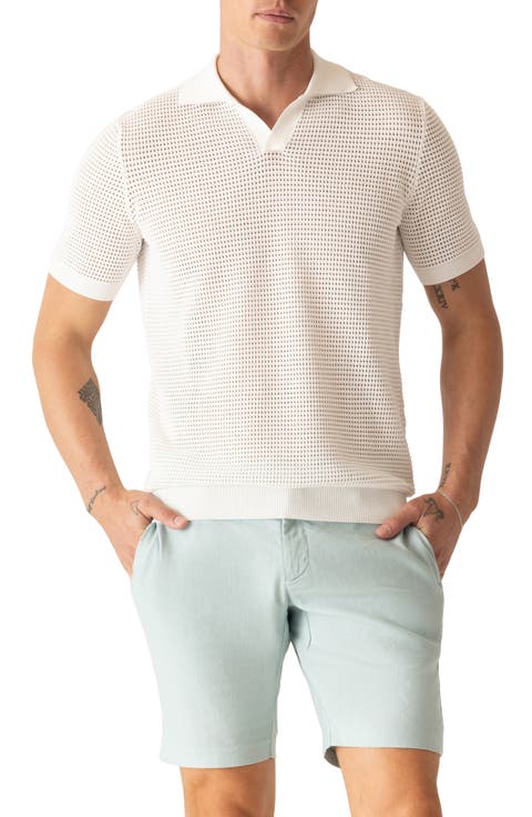 Modern Open Knit Polo