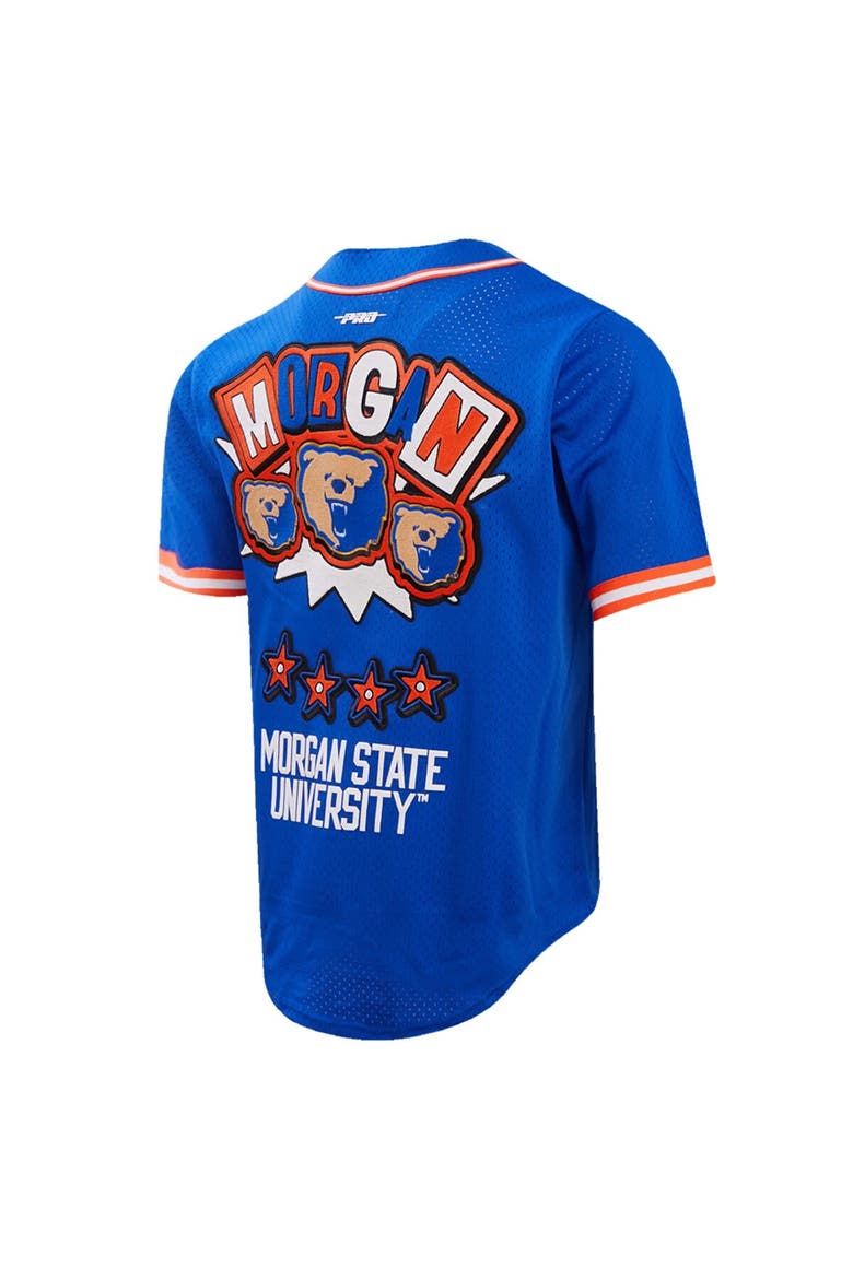 Men's Pro Standard Royal Morgan State Bears Homecoming Mesh Button-Down Shirt, Alternate, color, Royal