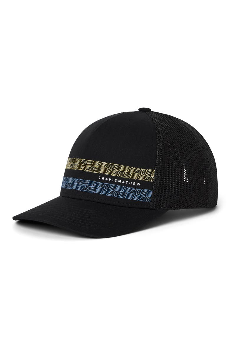 Holding Pattern Snapback Baseball Cap, Main, color, BLACK