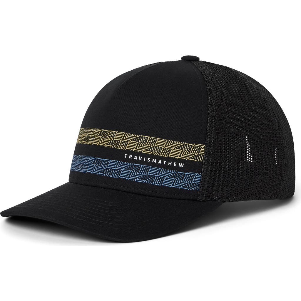 Travismathew Holding Pattern Snapback Baseball Cap In Black