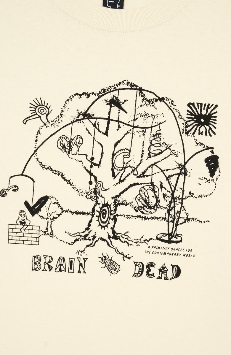 Brain Dead Oracle Cotton Graphic T-Shirt, Alternate, color, Natural