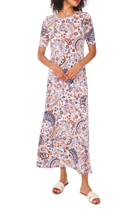 Print Stretch Jersey Maxi Dress