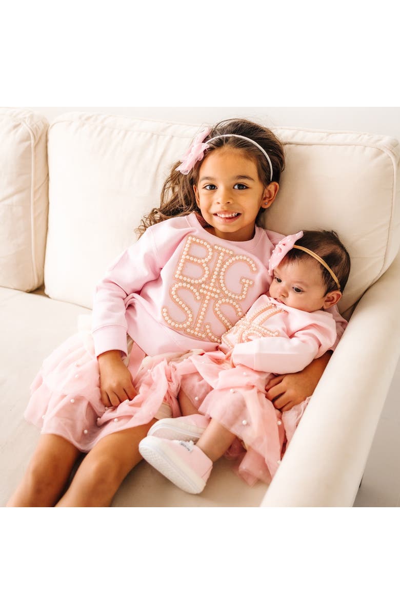 Sweet Wink Big Sis Pearl Patch Sweatshirt, Alternate, color, Ballet