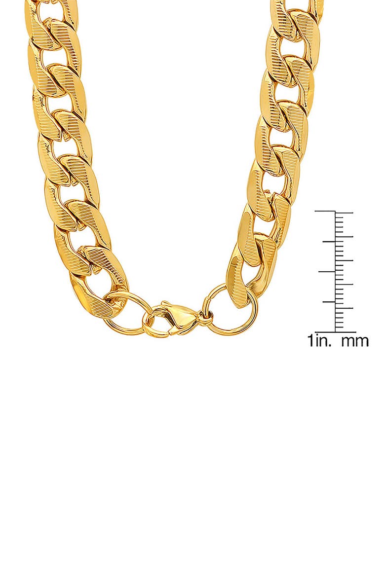 Men's Curb Link Chain Necklace Set, Alternate, color, GOLD