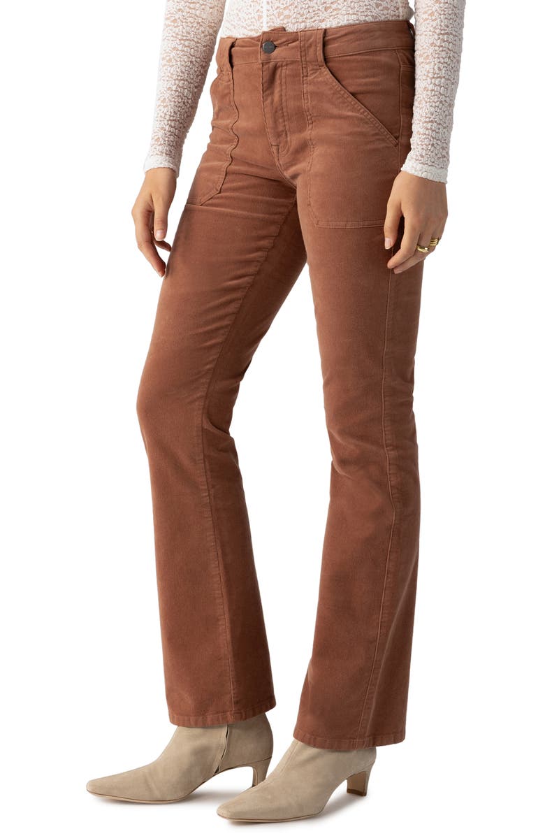 Sanctuary Hayden Bootcut Corduroy Pants, Main, color, Raw Hide