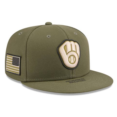 Men's New Era  Olive Milwaukee Brewers 2026 Armed Forces Day 59FIFTY Fitted Hat