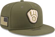 New Era Men's New Era  Olive Milwaukee Brewers 2026 Armed Forces Day 59FIFTY Fitted Hat