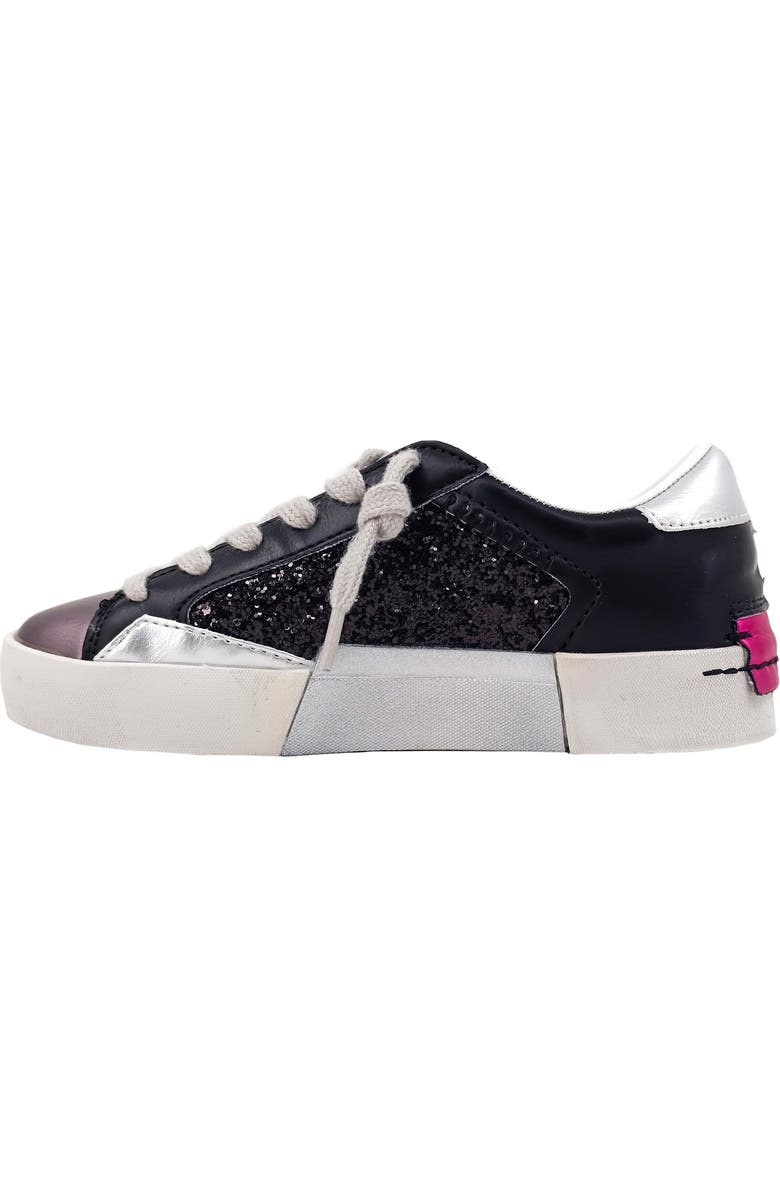 SHUSHOP Kids' Ruby Sneaker, Alternate, color, Black Glitter