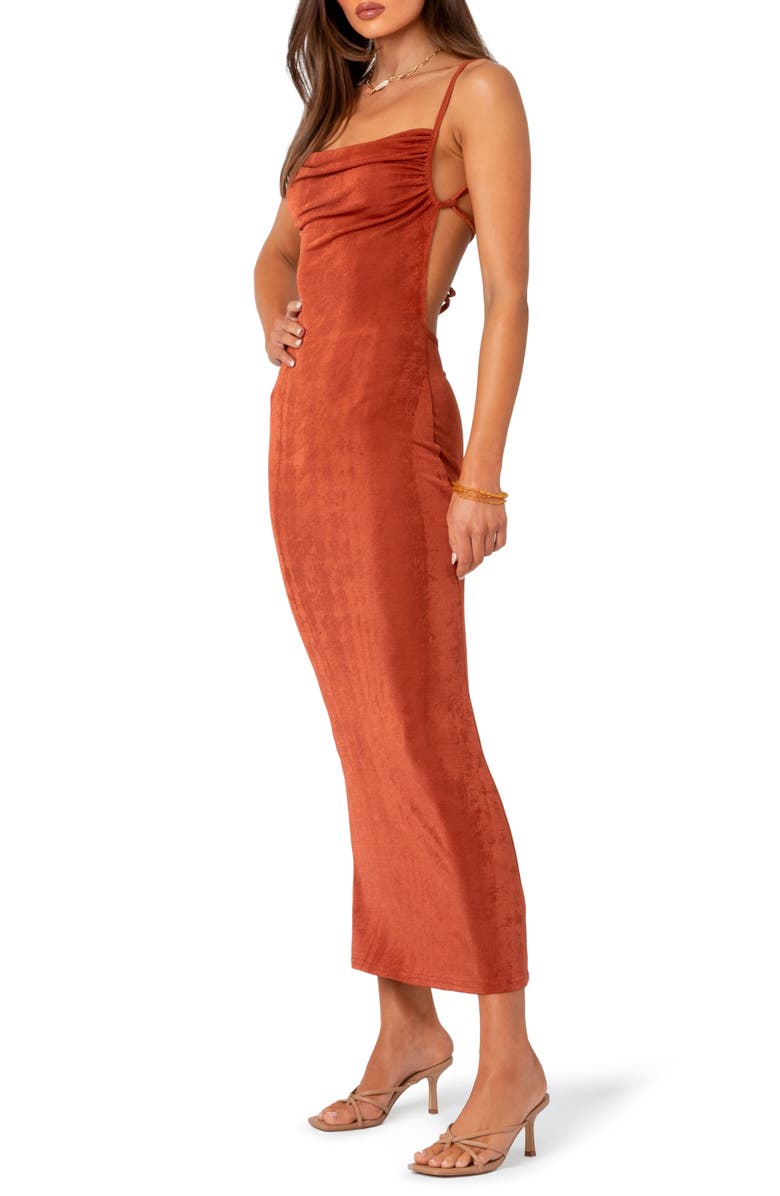 EDIKTED Clea Open Back Dress, Alternate, color, 