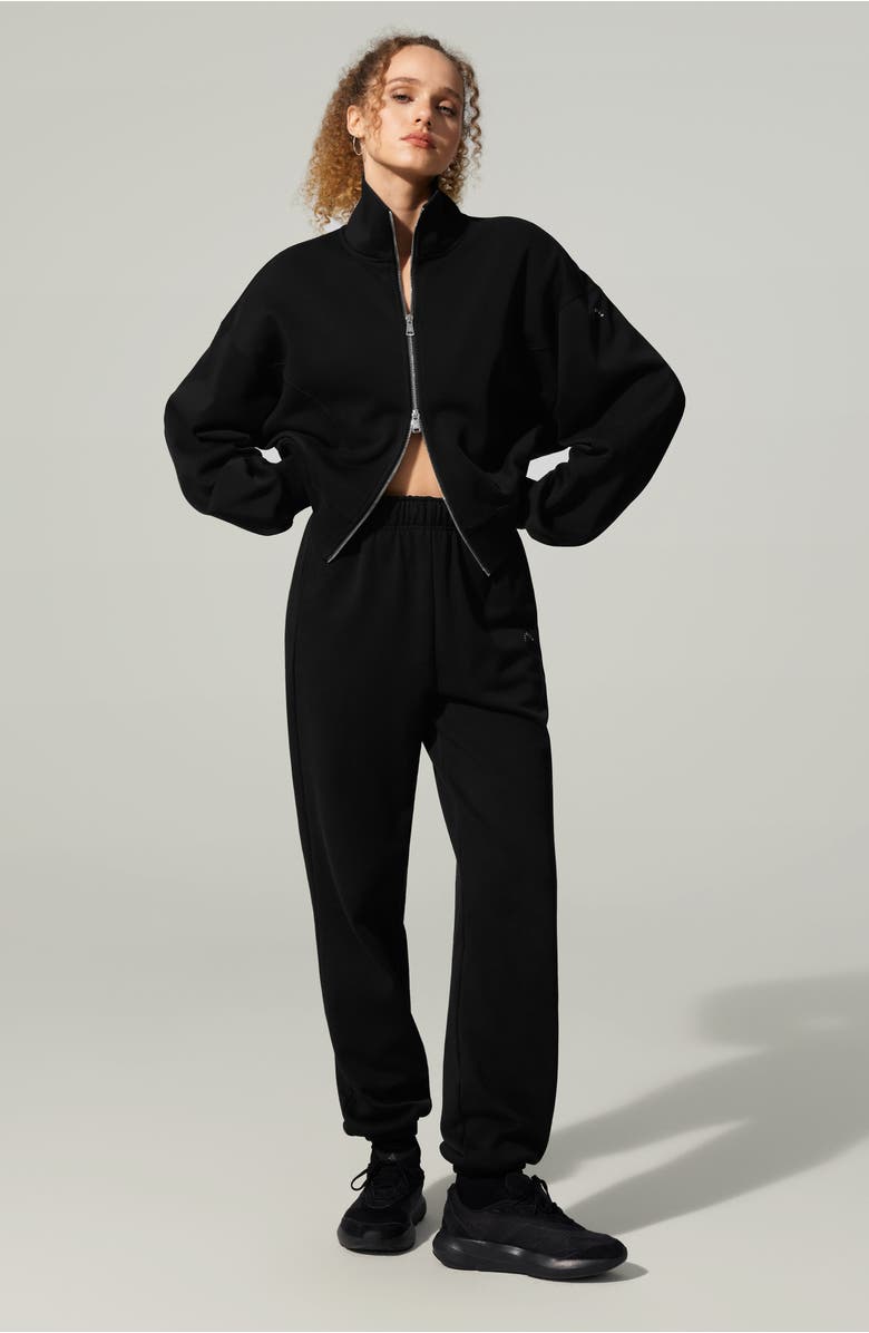 Lilysilk SILKERRY Oversized Heirloom '89 Zip Stand Collar Jacket, Alternate, color, Black