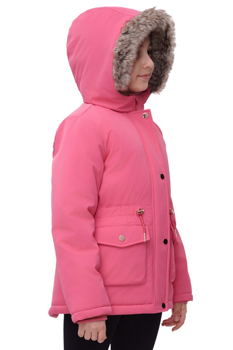 Kids' Cozy Fleece-Lined Parka, Alternate, color, Hot Berry Pink