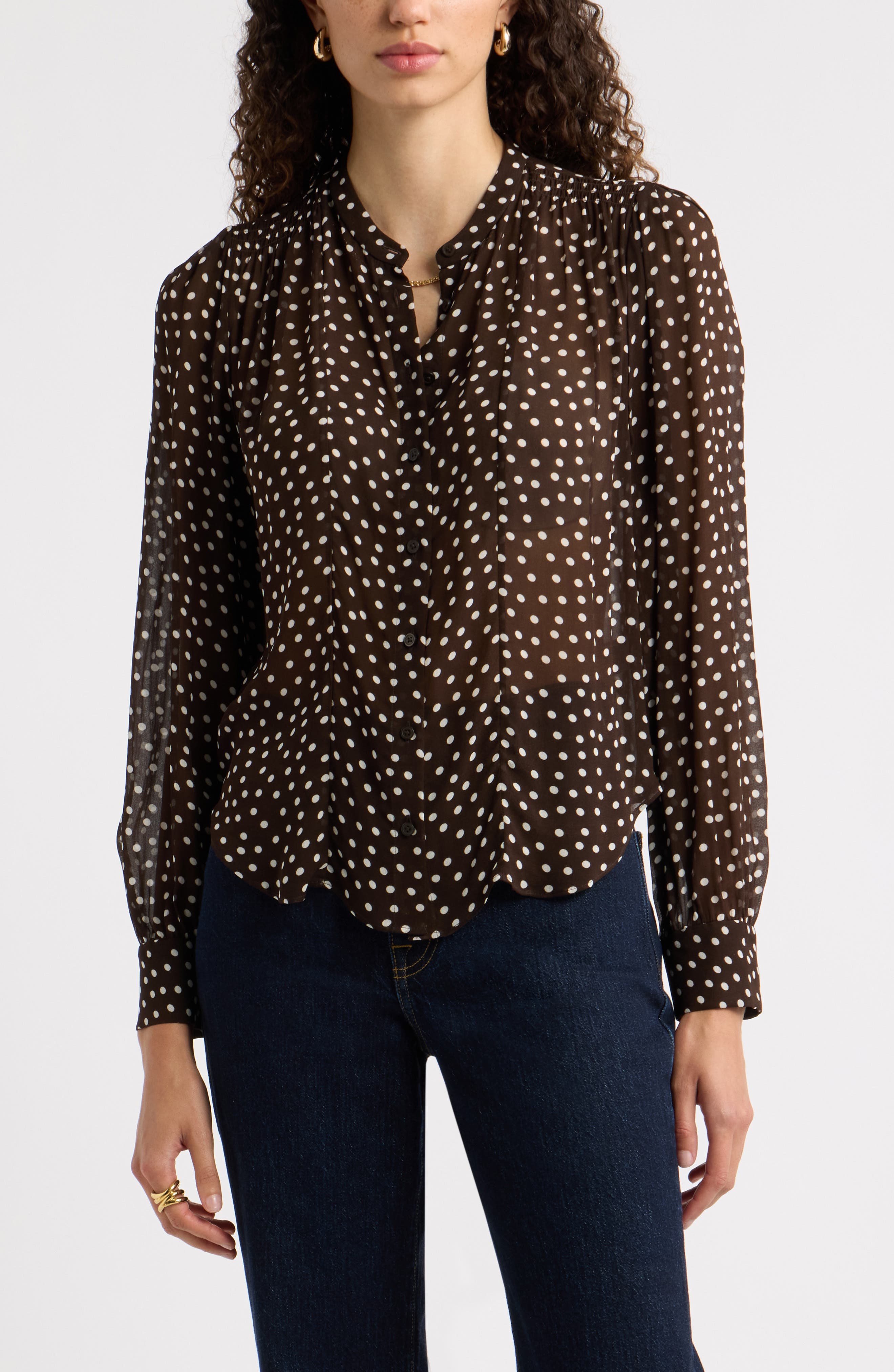 BROWN M-IVORY QUYNH DOT