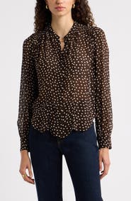 Nordstrom Shirred Chiffon Shirt