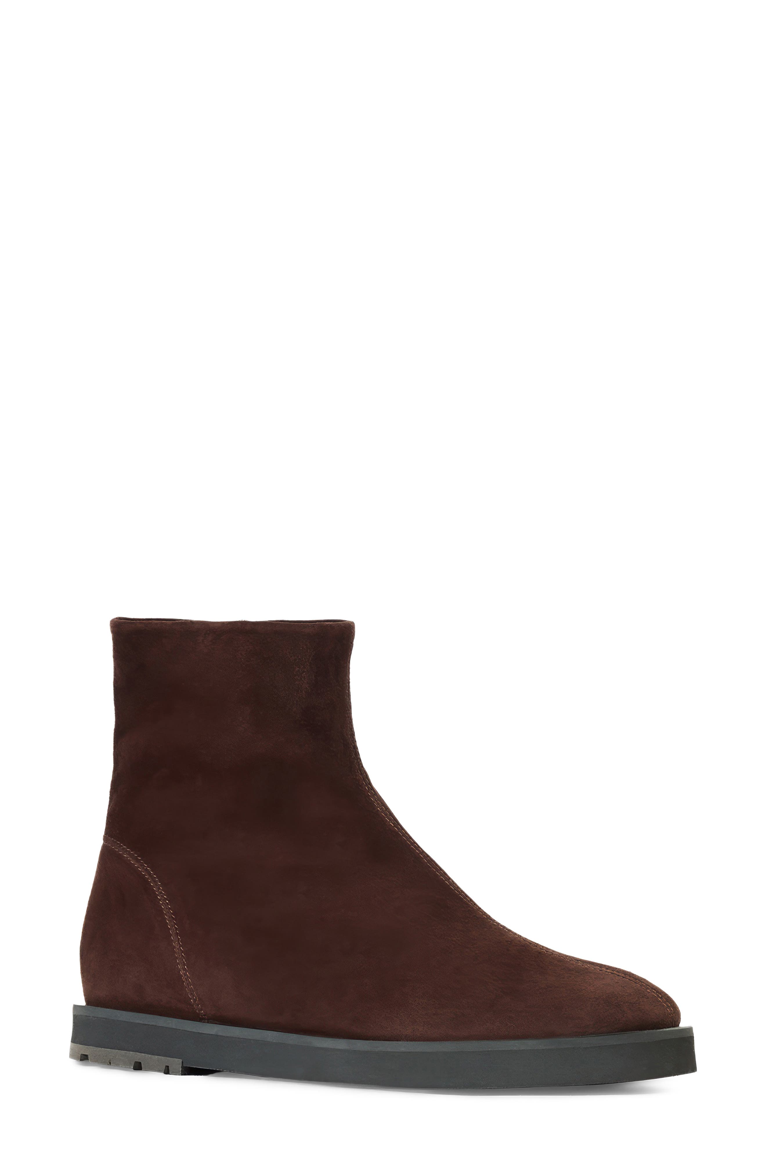 Louisa Leather Bootie, Main, color, ESPRESSO SUEDE