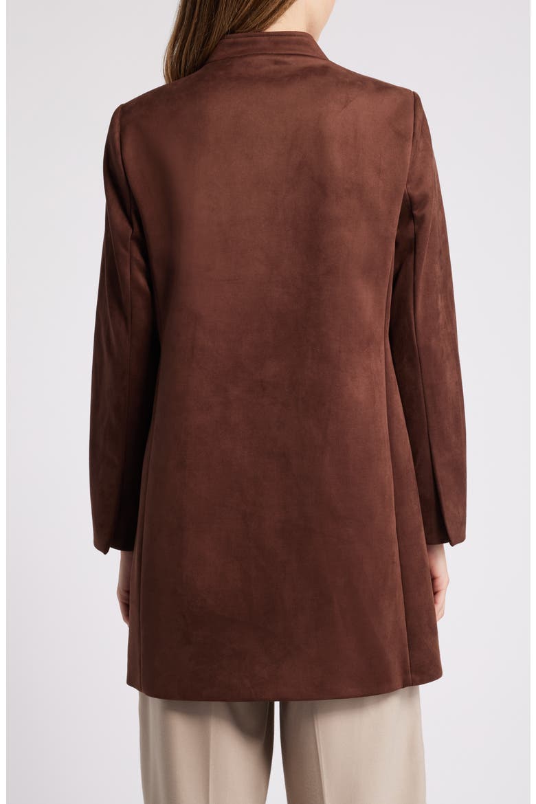 Faux Suede Long Jacket, Alternate, color, ESPRESSO