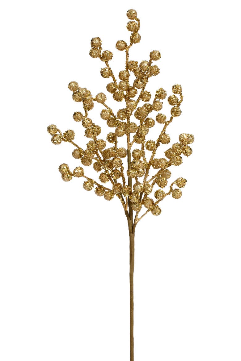 Berry Spray, Set of 12, Main, color, Shimmering Gold
