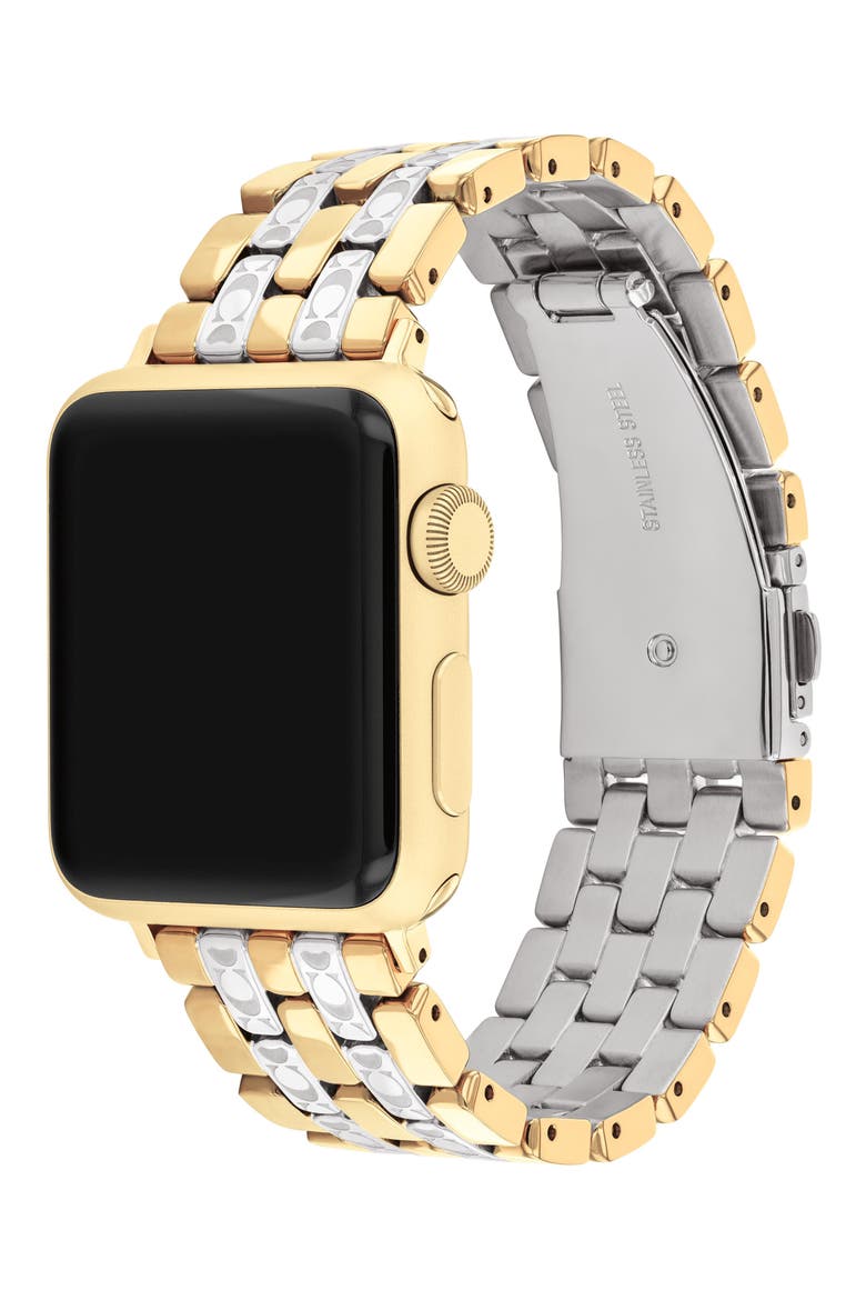 Apple Watch® Two-Tone Bracelet Watchband, Alternate, color, GOLD