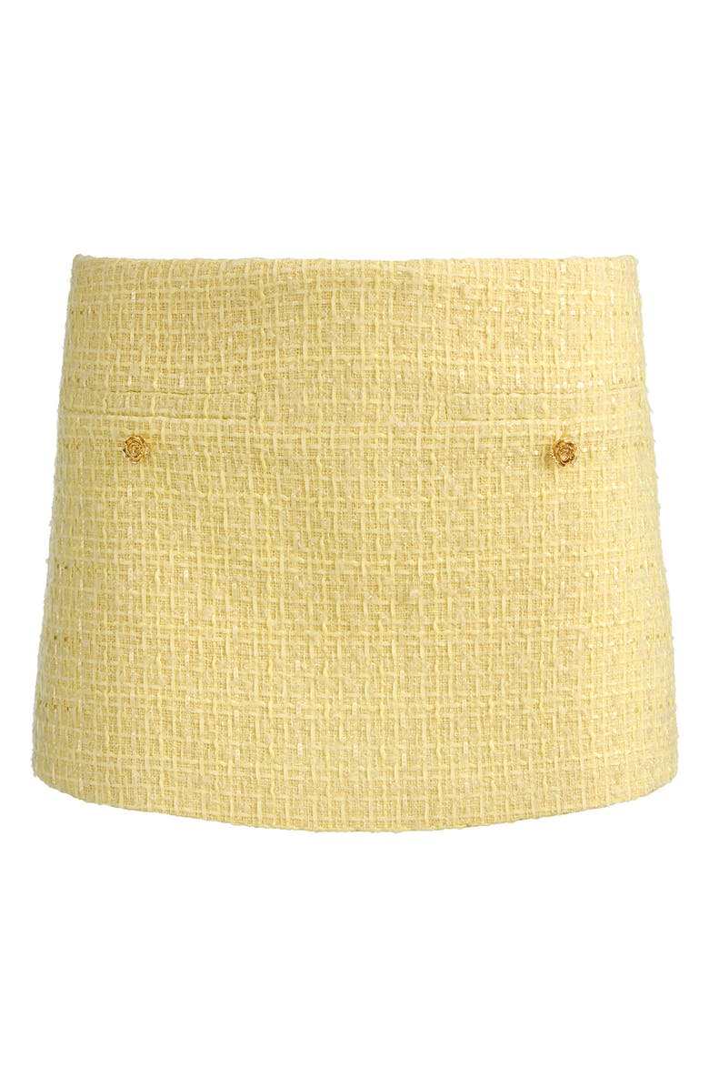 Alice + Olivia Mace Tweed Miniskort, Alternate, color, 