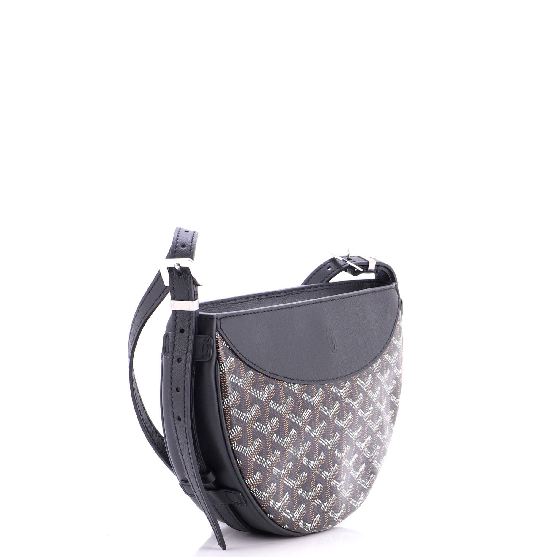 Pre-Owned Goyard Hirondelle Shoulder Bag Coated Canvas and Leather, Alternate, color, Black