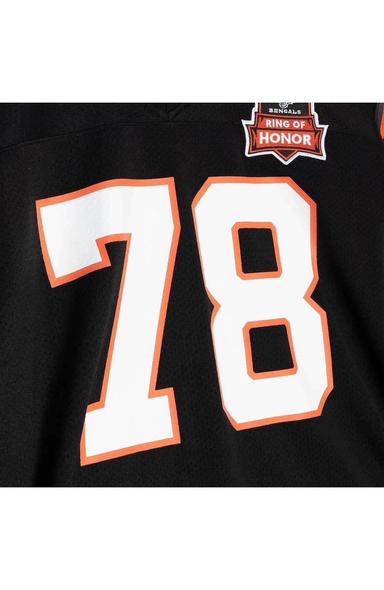 Mitchell & Ness Men's Mitchell & Ness Anthony Muñoz Black Cincinnati Bengals 2004 Authentic Throwback Retired Player Jersey, Alternate, color,