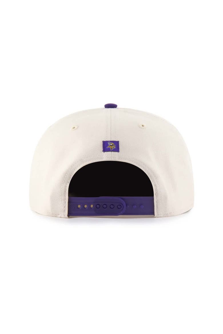Men's '47  Natural Minnesota Vikings Payson Captain Adjustable Hat, Alternate, color, Natural
