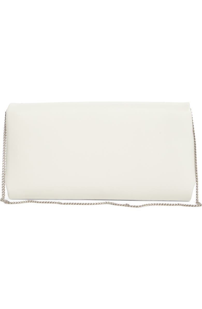 Jimmy Choo Kya Crystal Embellished Leather Clutch, Alternate, color, Latte/ Crystal