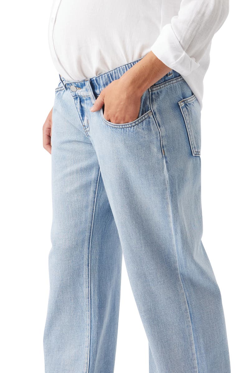 Ripe Maternity Billie Elastic Waist Jean, Alternate, color, Light Wash
