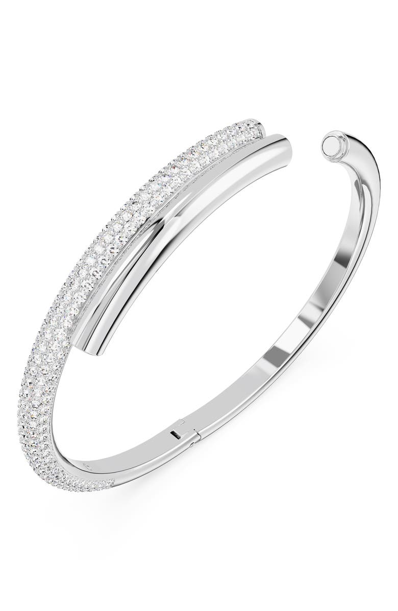 Swarovski Dextera Bangle, Alternate, color, Silver