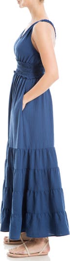 Crossback Tiered Maxi Dress