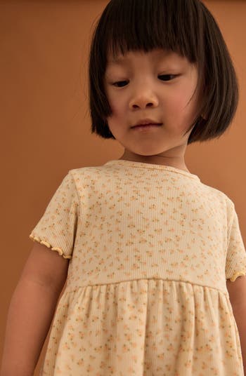 Kids' Floral Rib Dress