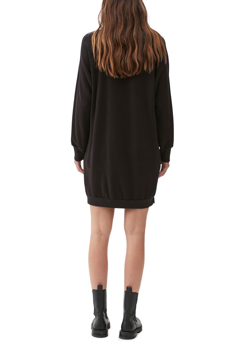 Lolly Balloon Sleeve Sweatshirt Dress, Alternate, color, BLACK