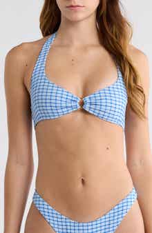 PacSun Jade Textured Halter Bikini Top