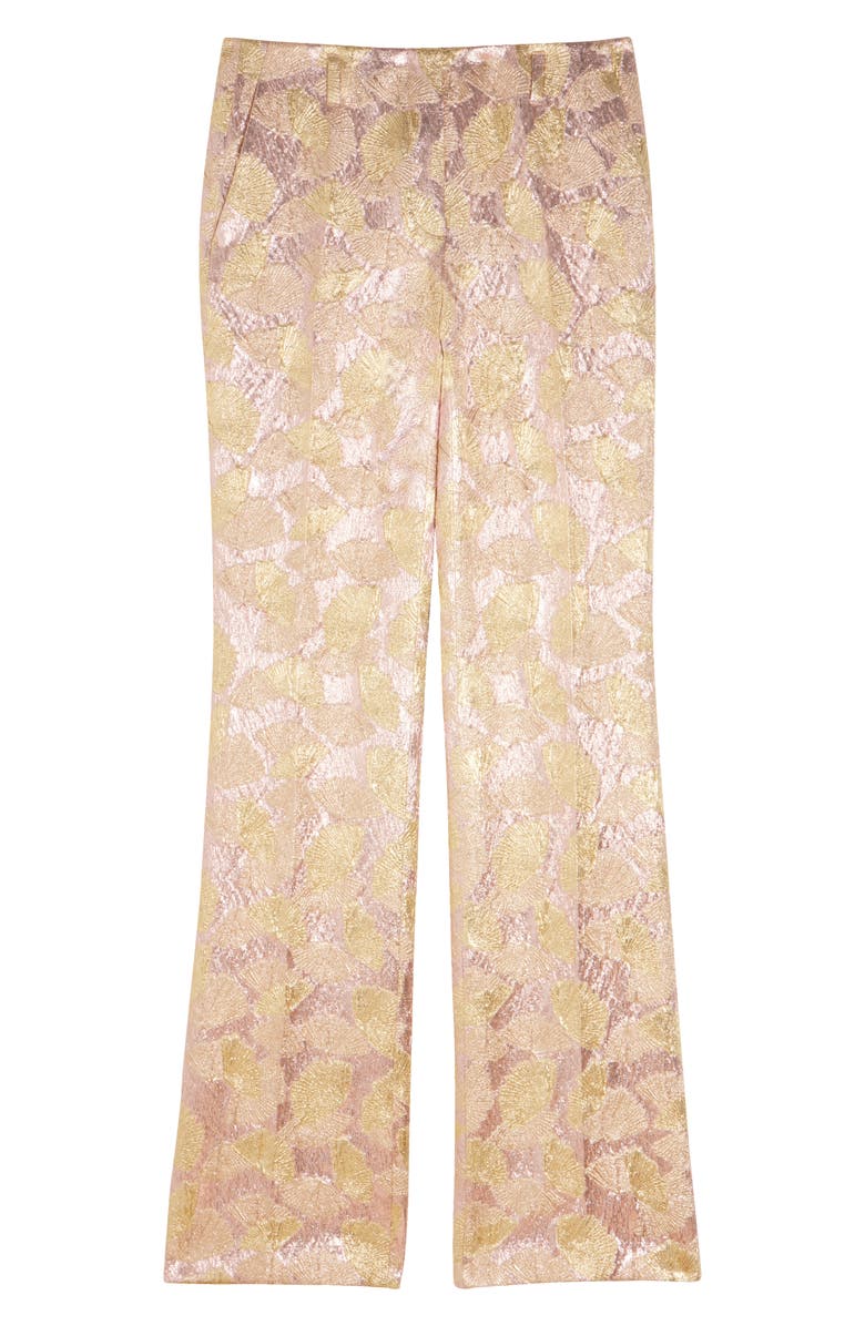 Dries Van Noten Parchia Shell Print Metallic Brocade Pants, Alternate, color,