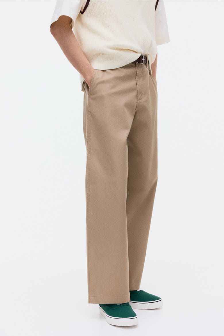 Loose Fit Cotton Chinos, Alternate, color, Beige