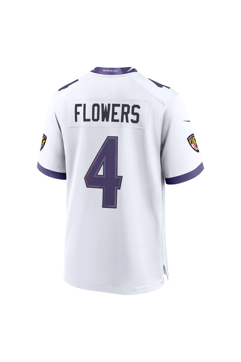 Men's Nike Zay Flowers White Baltimore Ravens Game Jersey, Alternate, color, White
